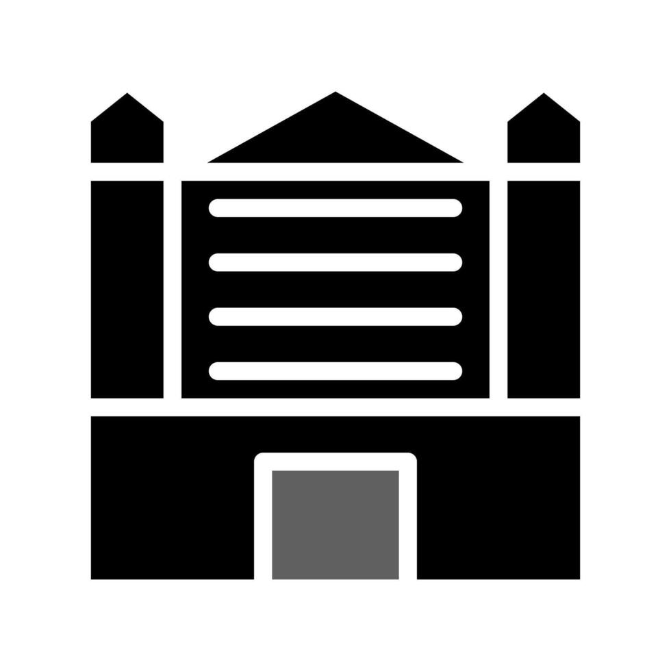 Building icon solid grey black vector