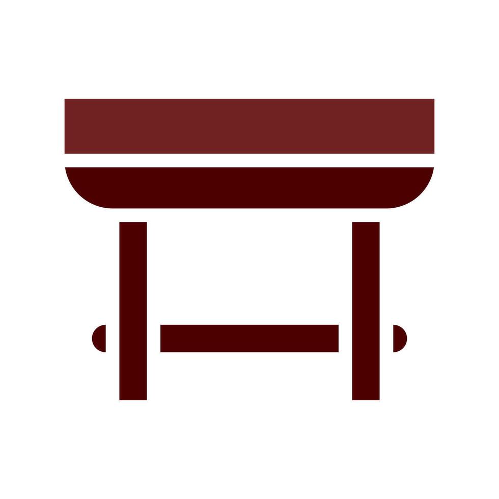 Table icon solid brown vector