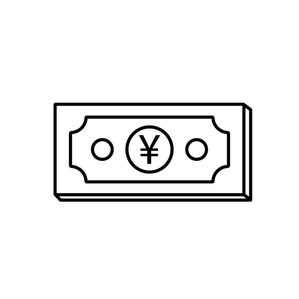 yen banknote icon illustration vector