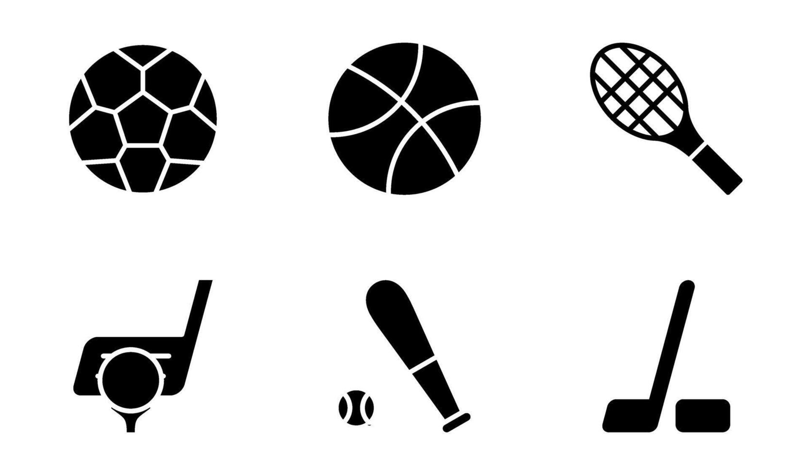 sports equipment icon symbol template collection vector