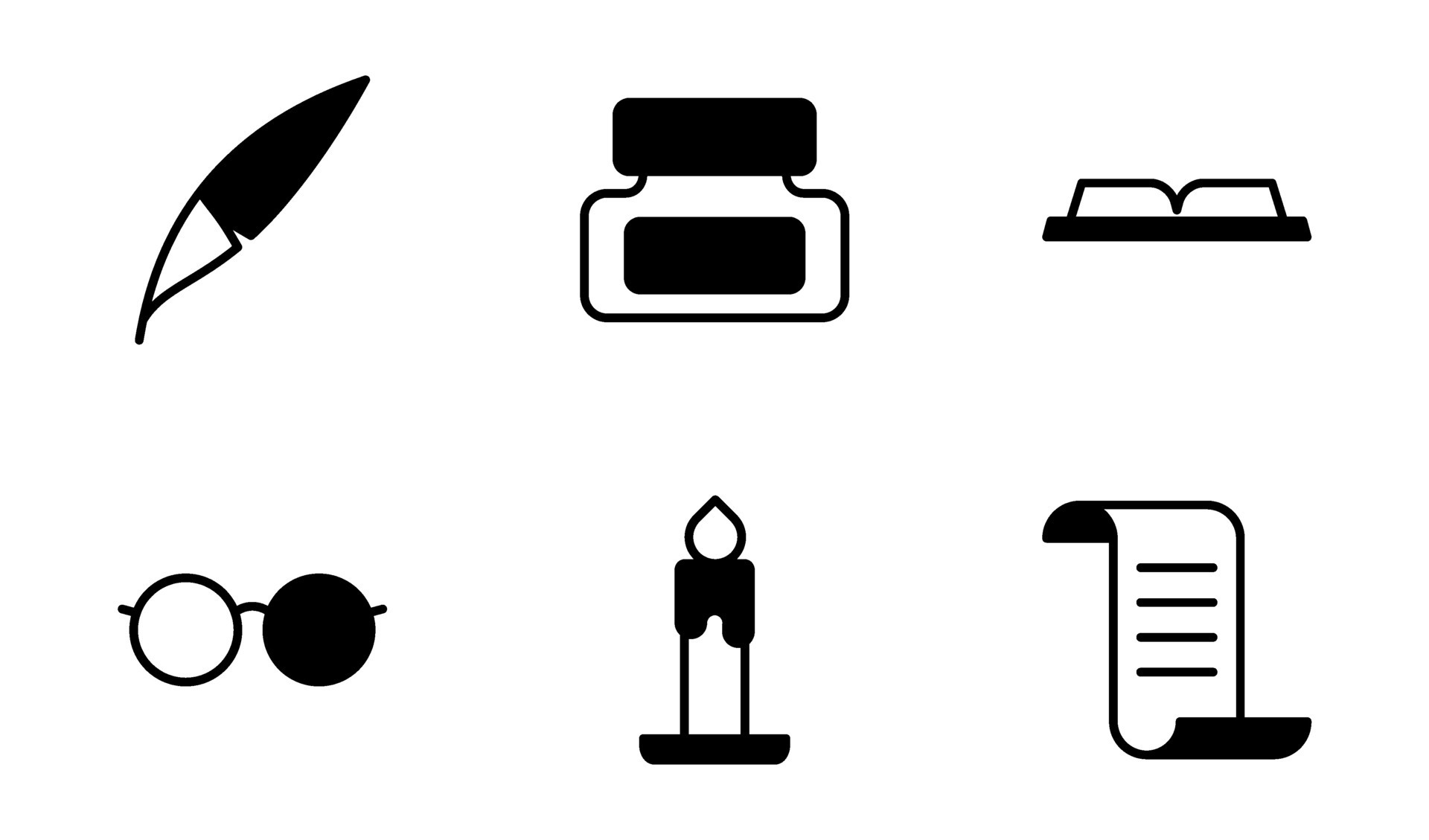 reading and writing icon symbol template collection 46293850 Vector Art ...