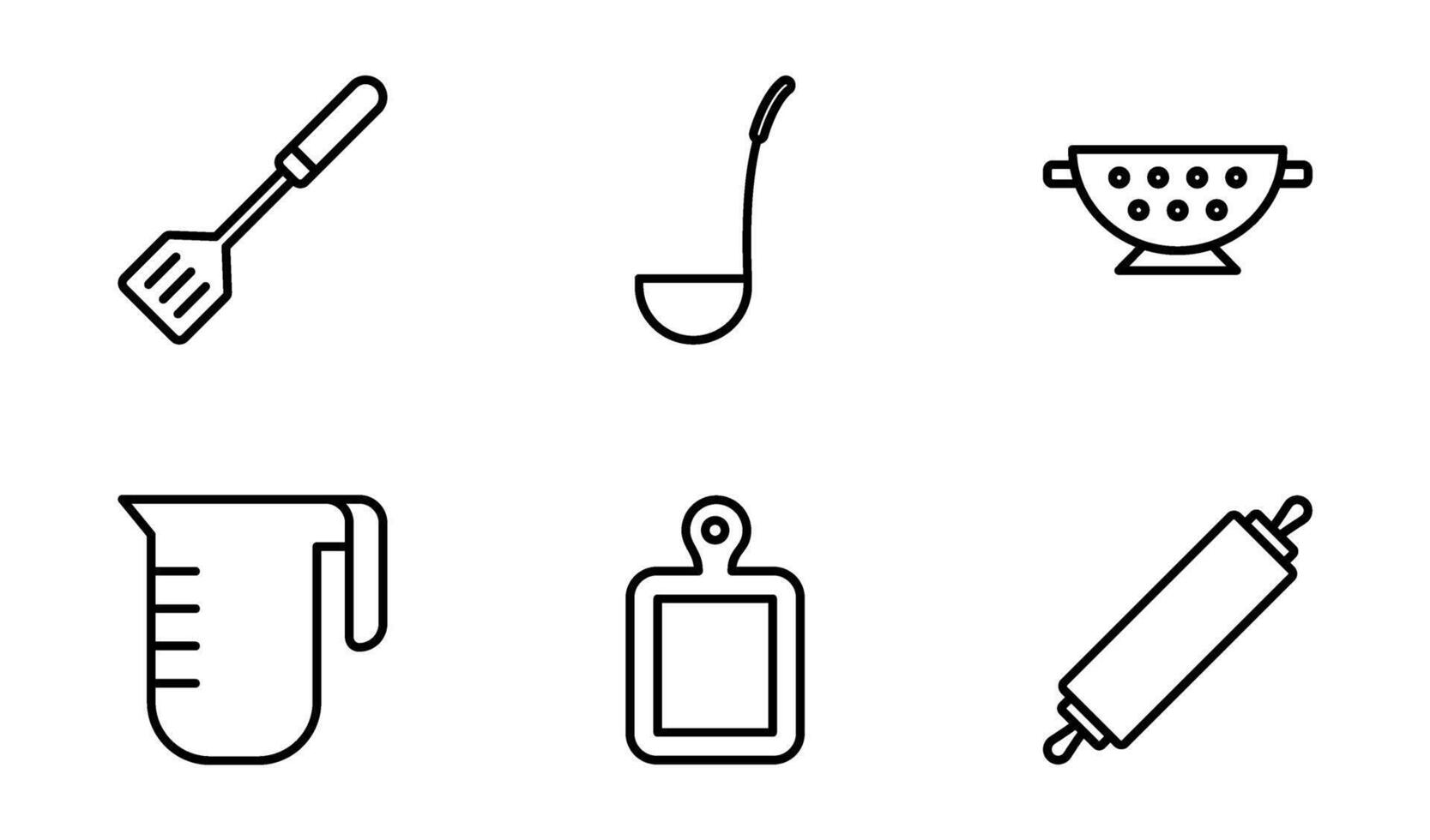 cooking utensil icon symbol template collection vector