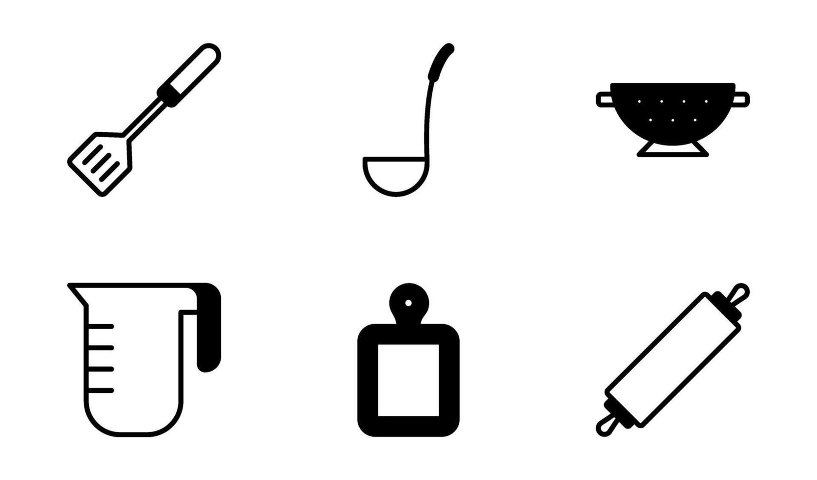 cooking utensil icon symbol template collection vector