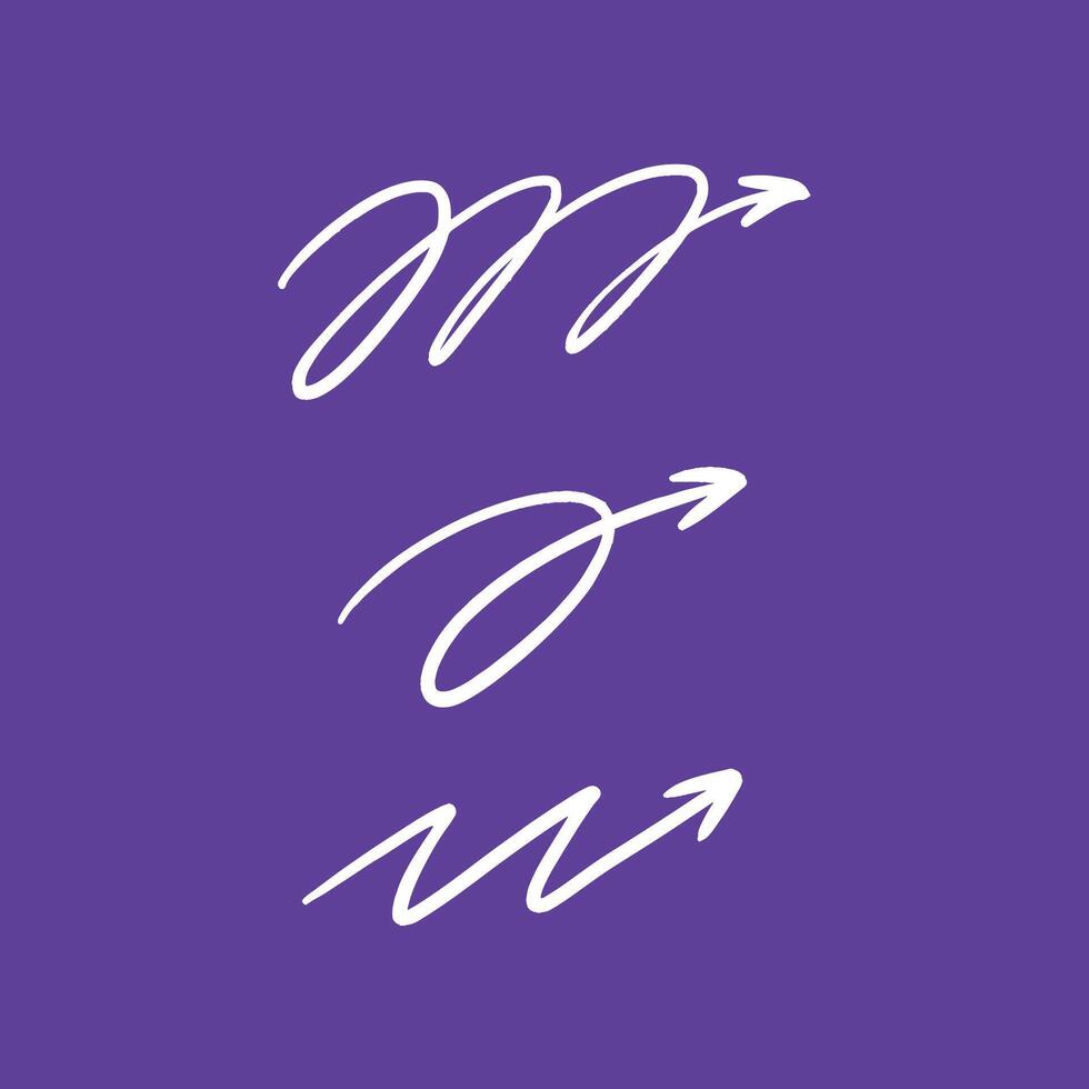 Unique line arrow freehand vector