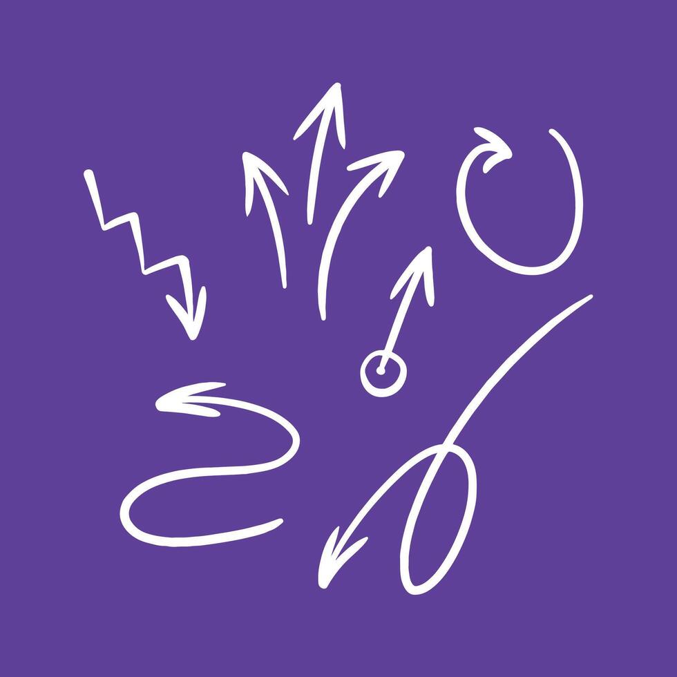Unique line arrow freehand vector