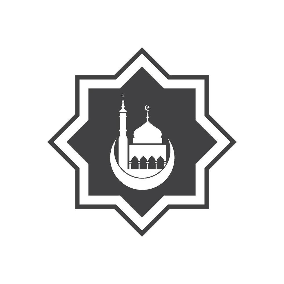Islamic mosque logo vector