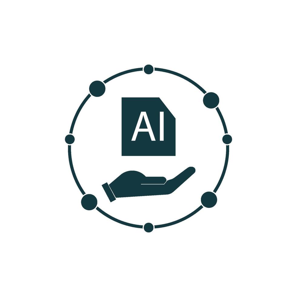 Artificial intelligence technology icon vector