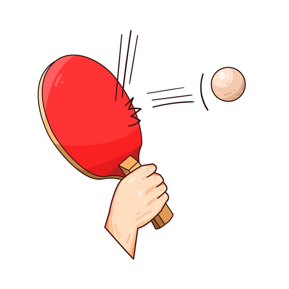 Illustration of ping pong vector