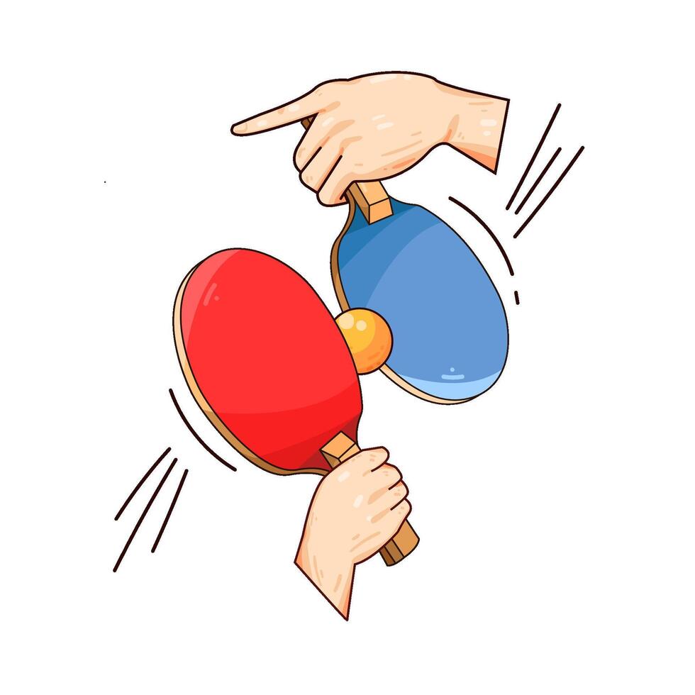Illustration of ping pong vector