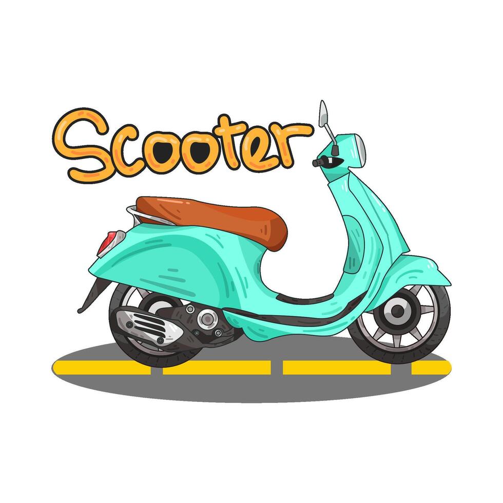 Illustration of scooter vector