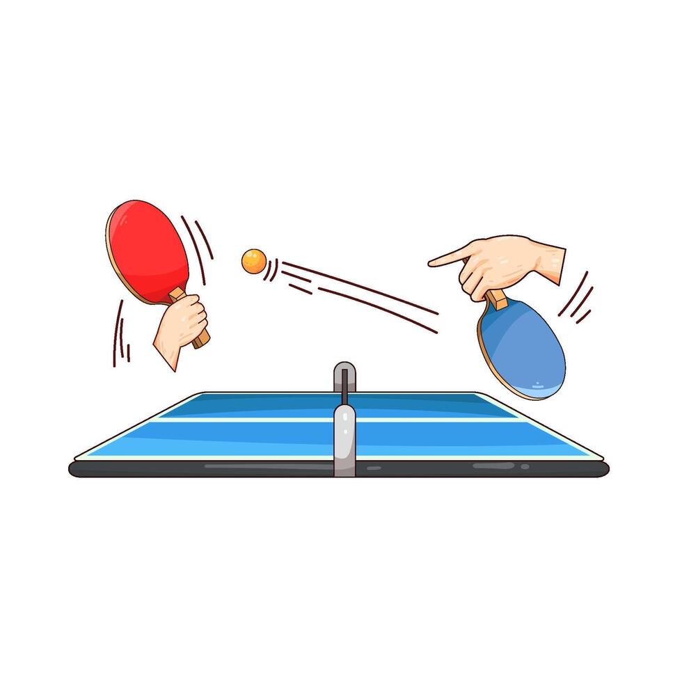 Illustration of table tennis vector
