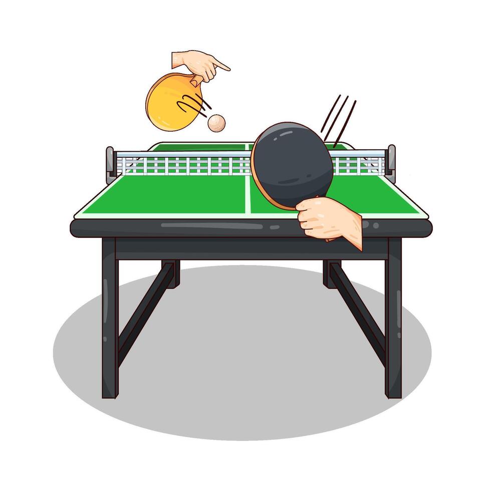 Illustration of table tennis vector