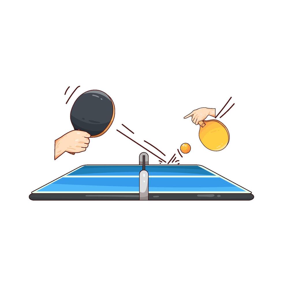 Illustration of table tennis vector