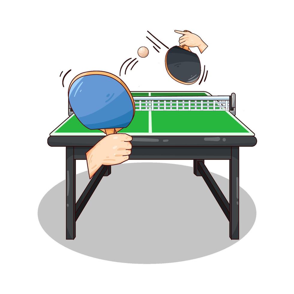 Illustration of table tennis vector