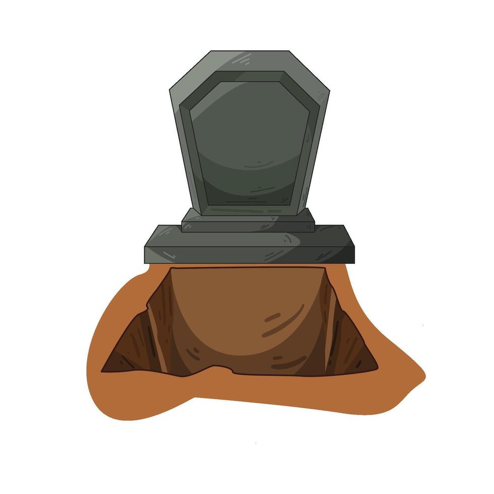 Illustration of grave vector