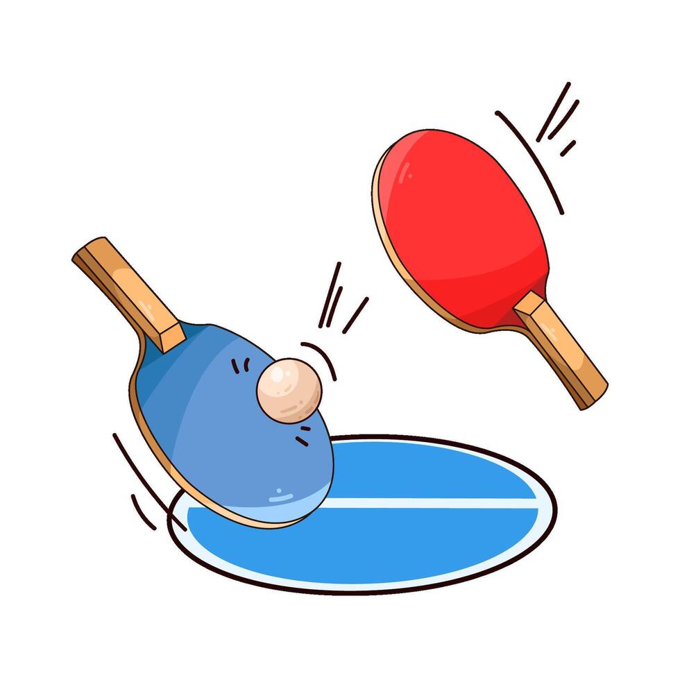 Illustration of table tennis vector