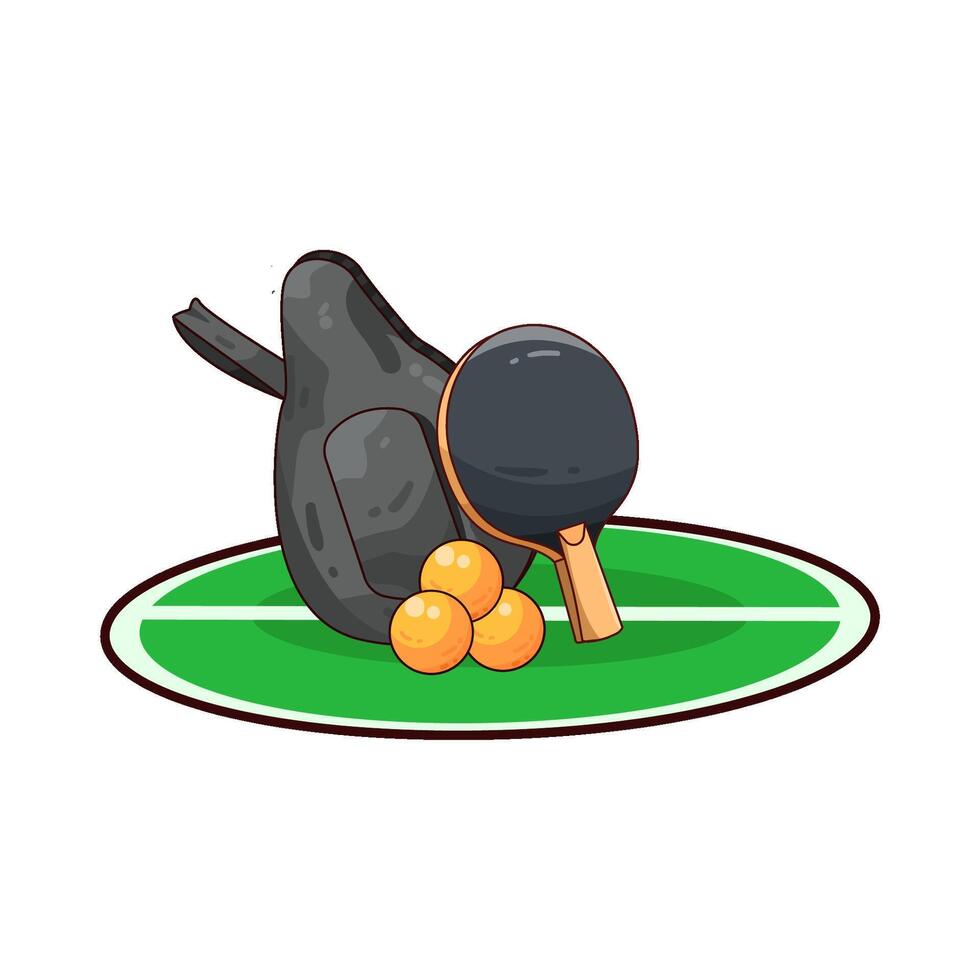 Illustration of ping pong vector