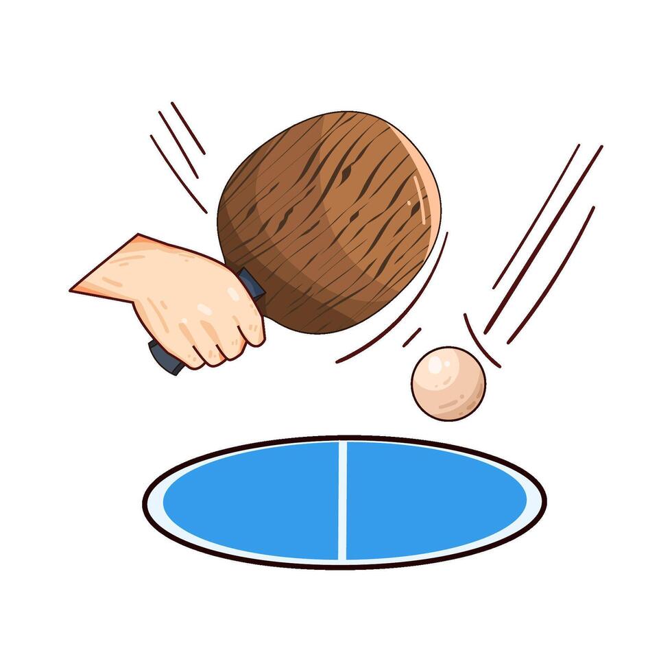Illustration of ping pong vector