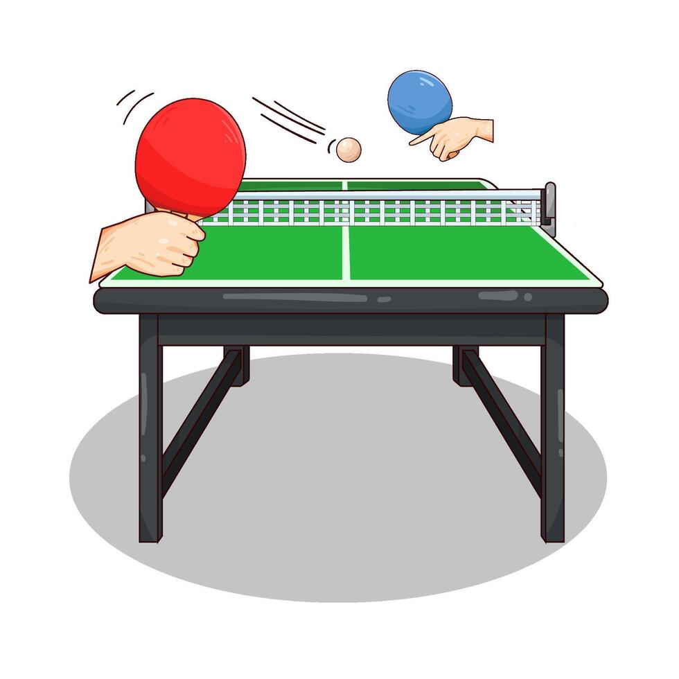 Illustration of table tennis vector