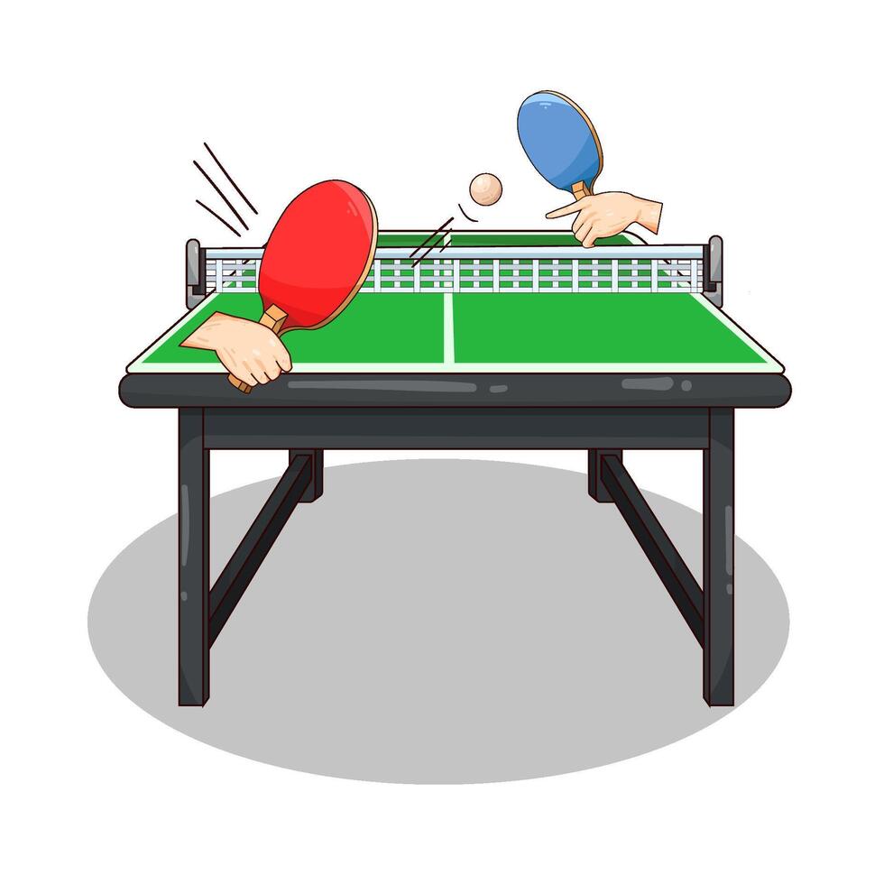Illustration of table tennis vector