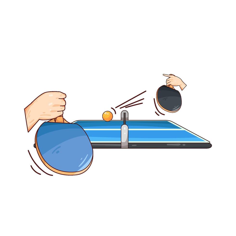 Illustration of table tennis vector