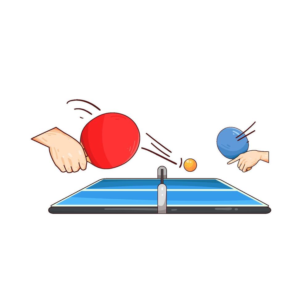 Illustration of table tennis vector