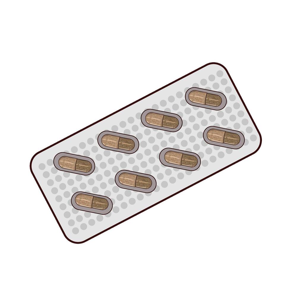 Illustration of capsule vector