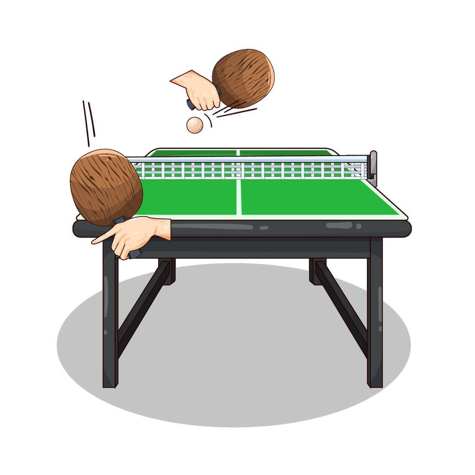 Illustration of table tennis vector