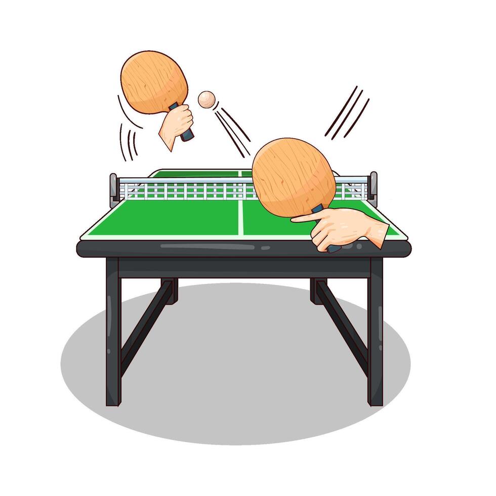 Illustration of table tennis vector
