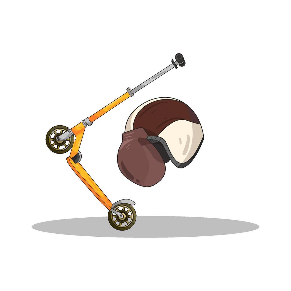 Illustration of electric scooter vector