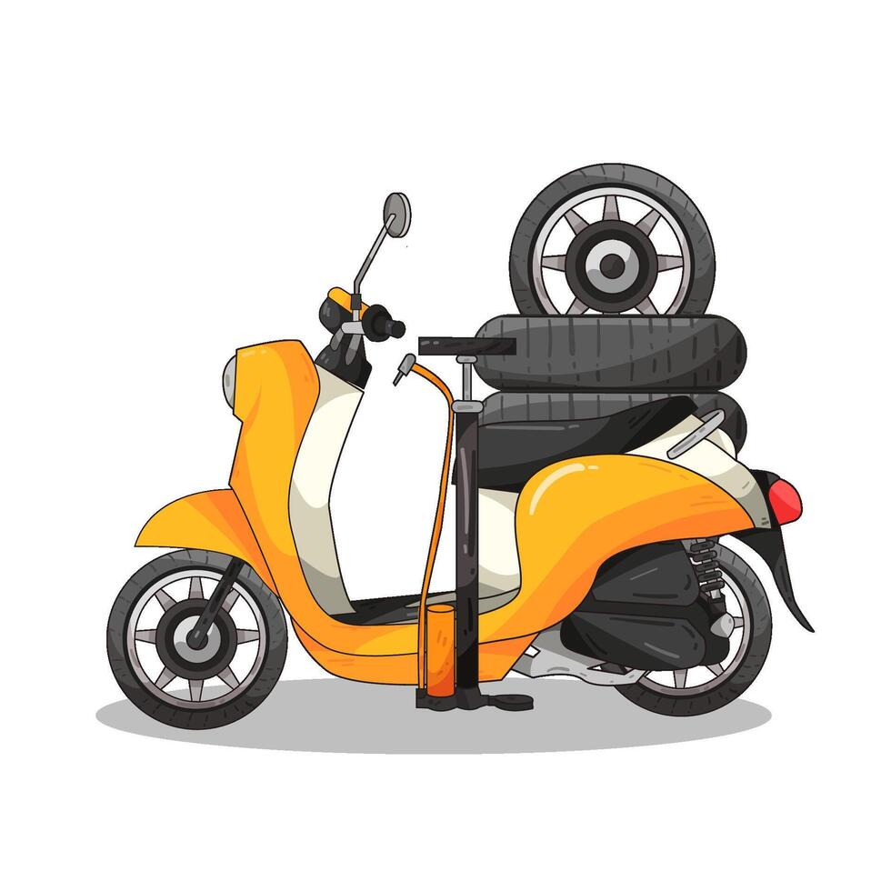 Illustration of scooter vector