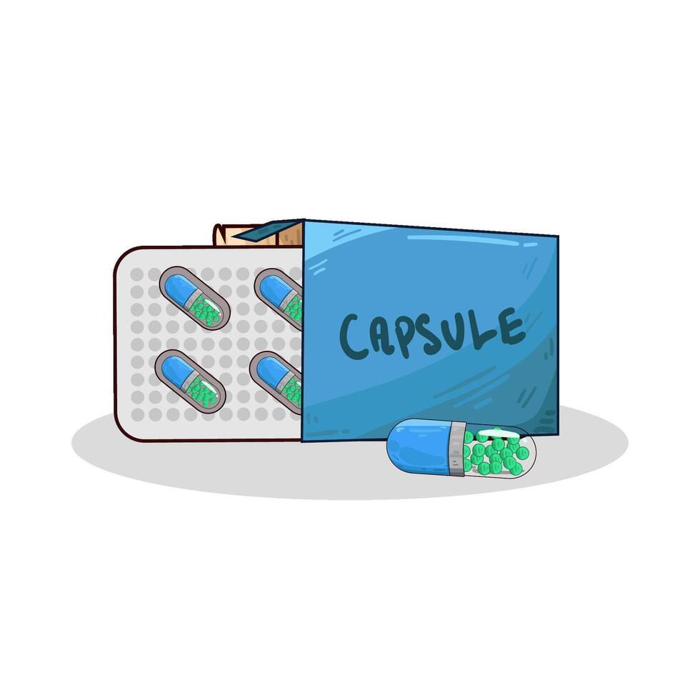 Illustration of capsule vector