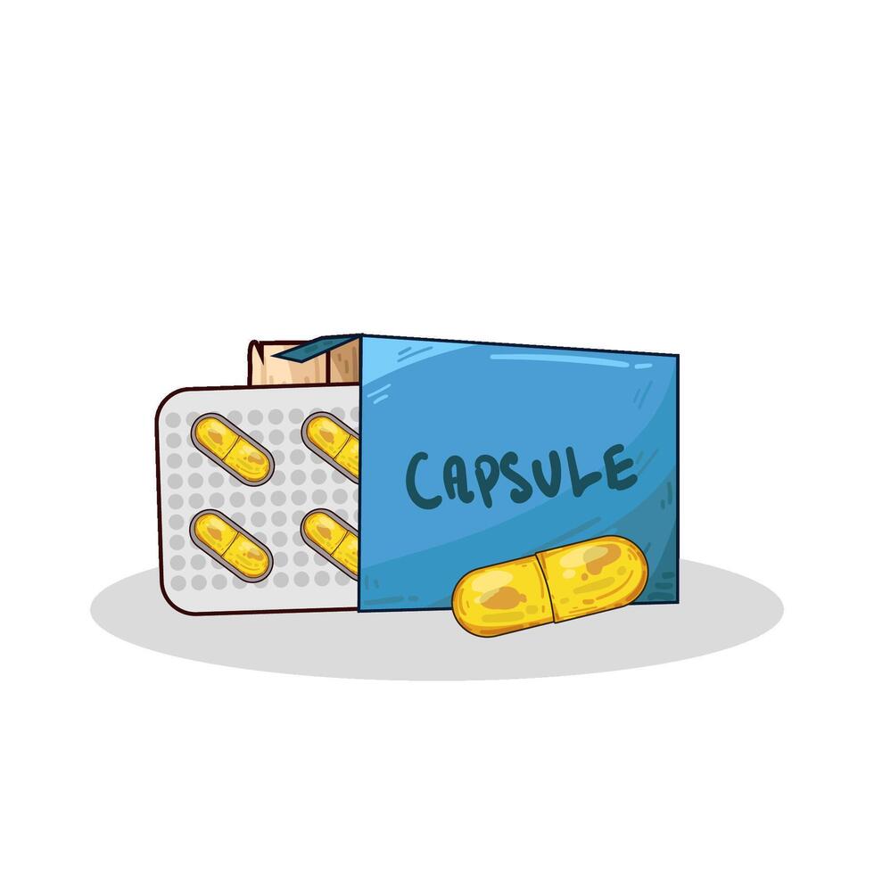 Illustration of capsule vector