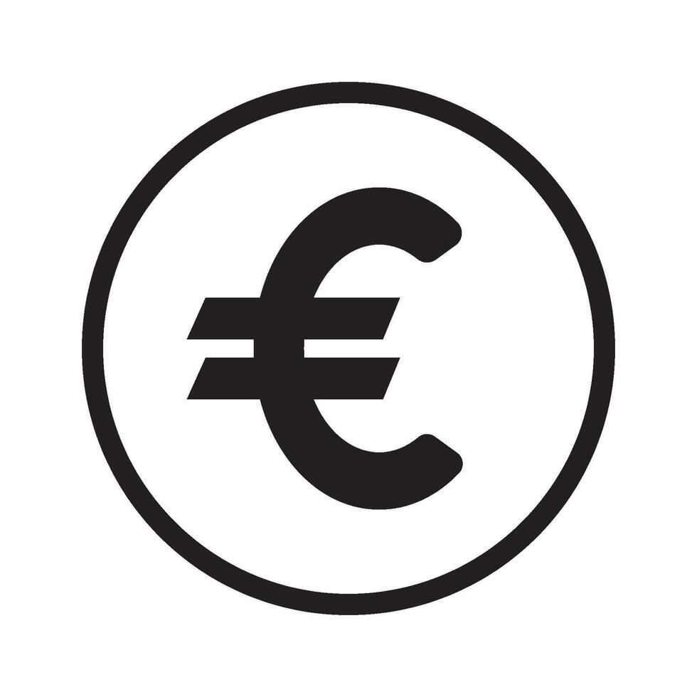 Euro currency icon vector