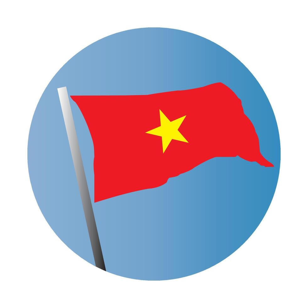 Vietnam flag icon vector