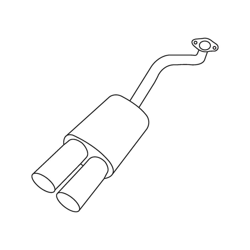 Car exhaust icon vector