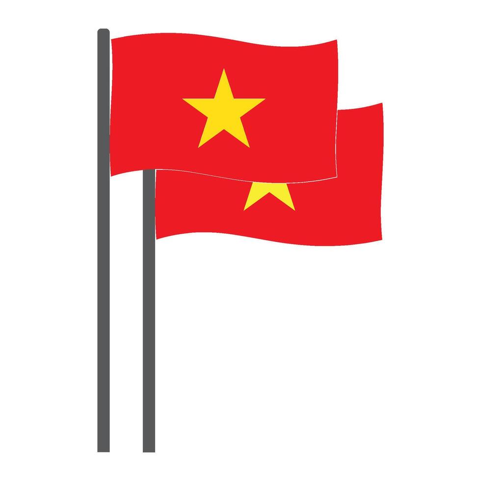 Vietnam flag icon vector