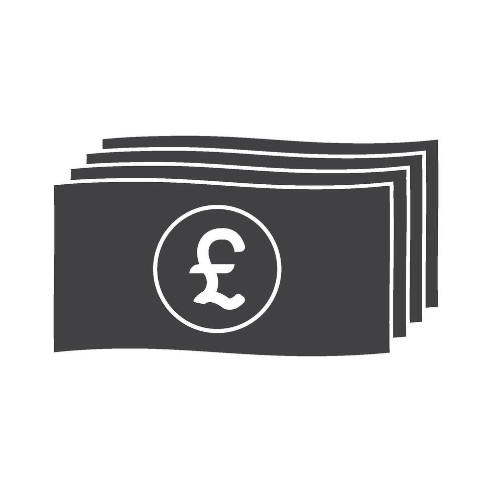 Pound sterling currency icon vector