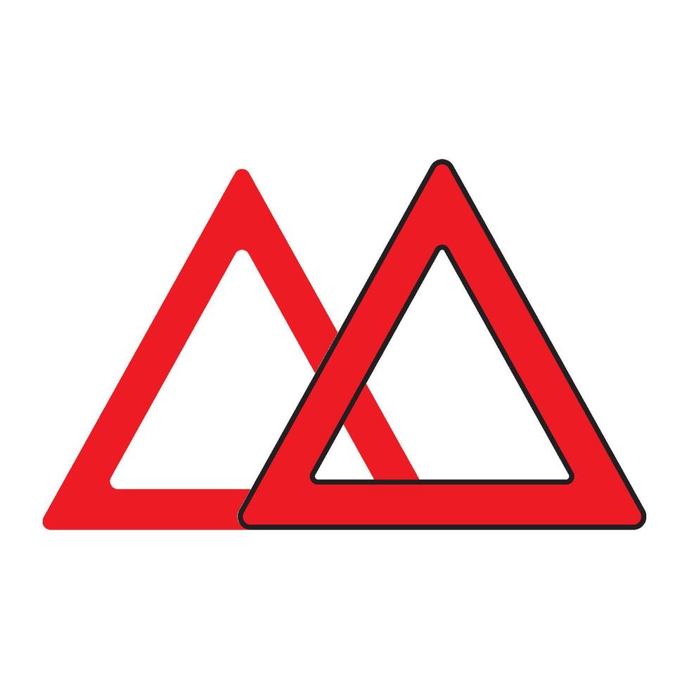 Car emergency triangle icon vector