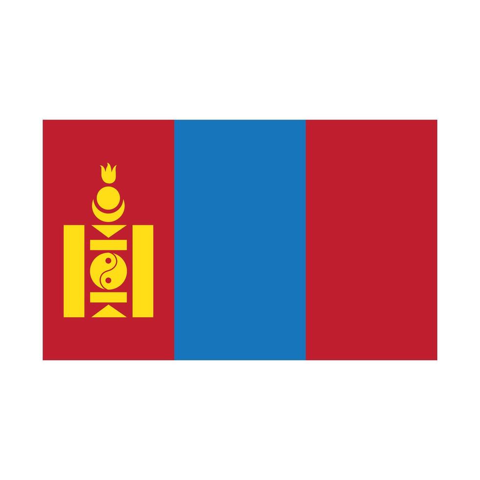 Mongolia flag icon vector