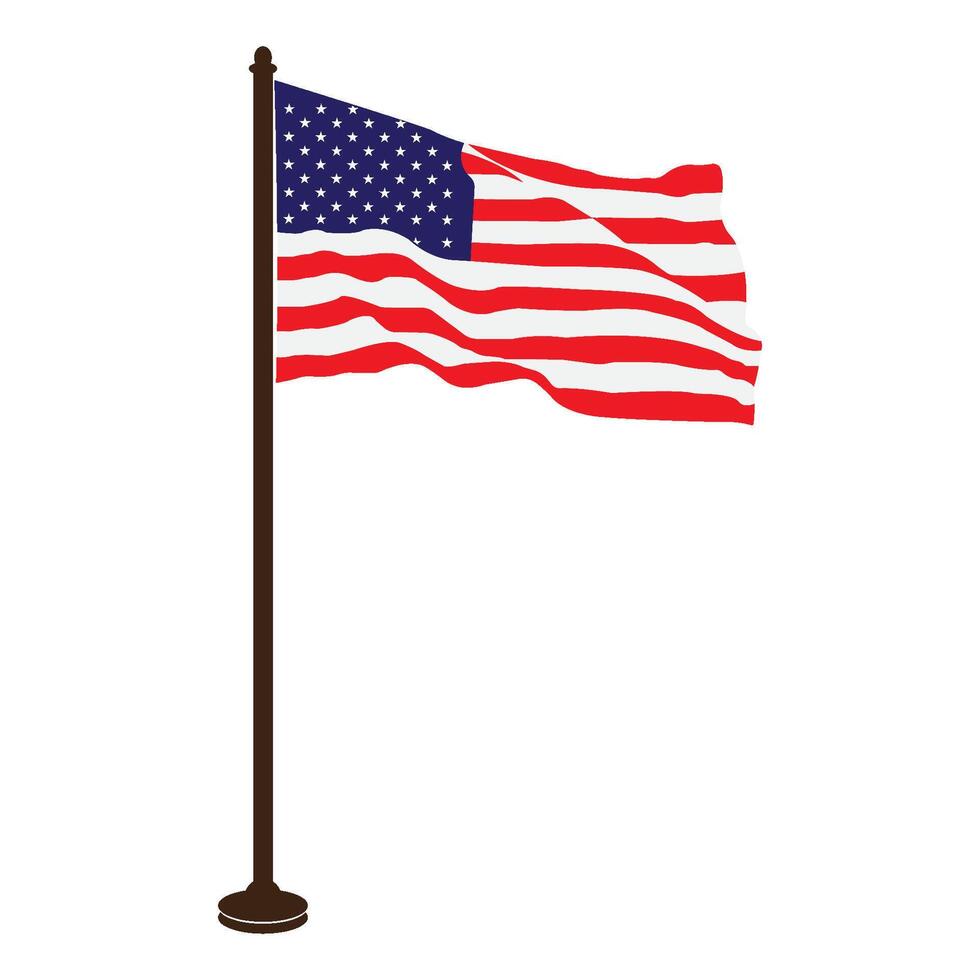 American flag icon vector