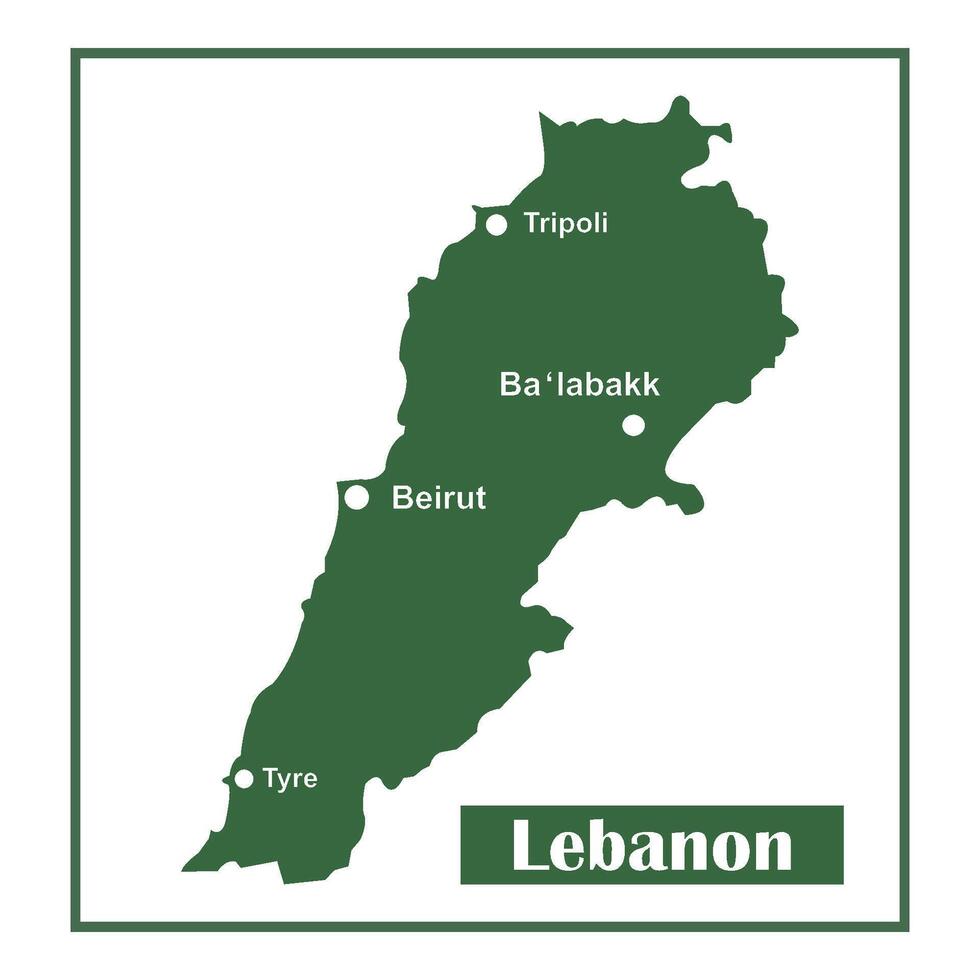 Lebanon map icon vector
