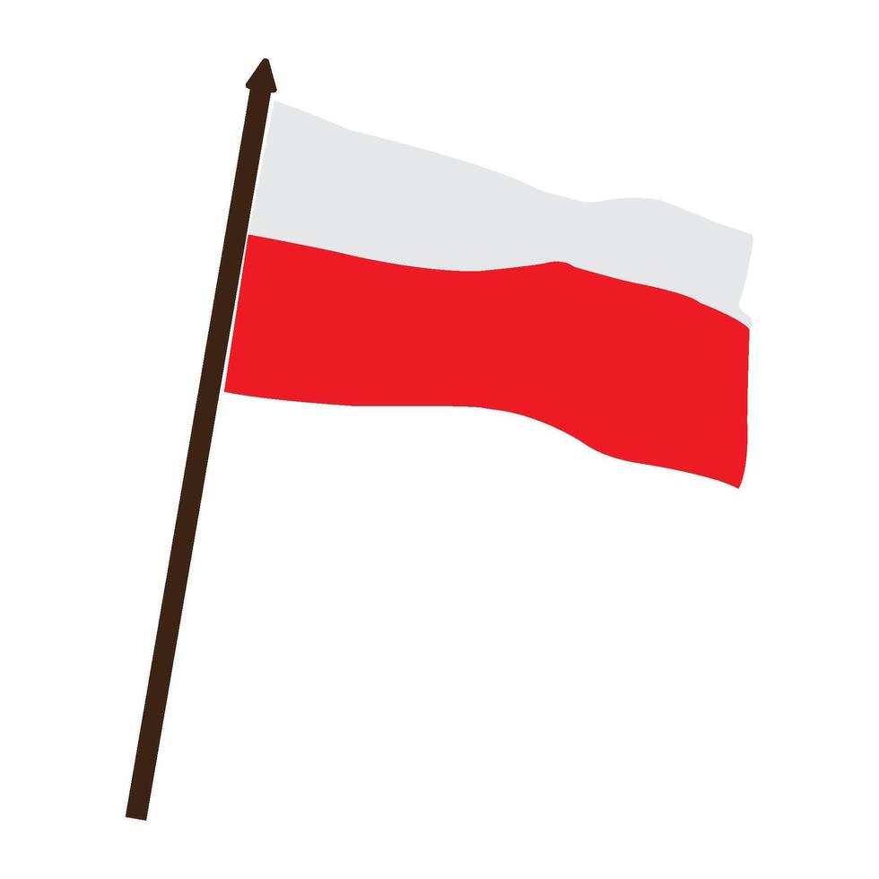 Poland flag icon vector