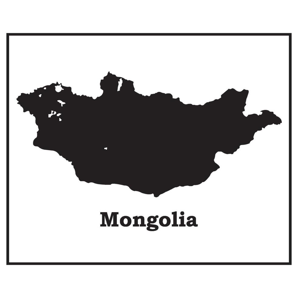 Mongolia map icon vector