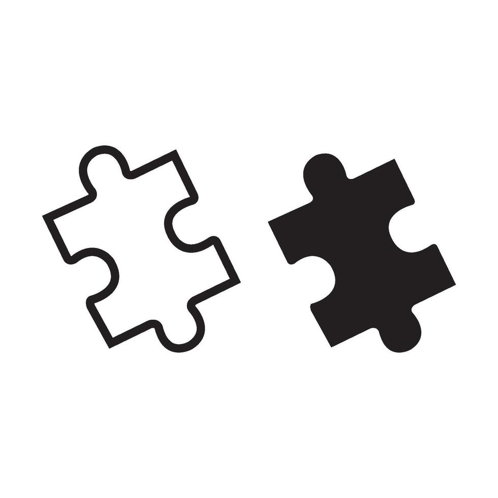Puzzle icon design vector