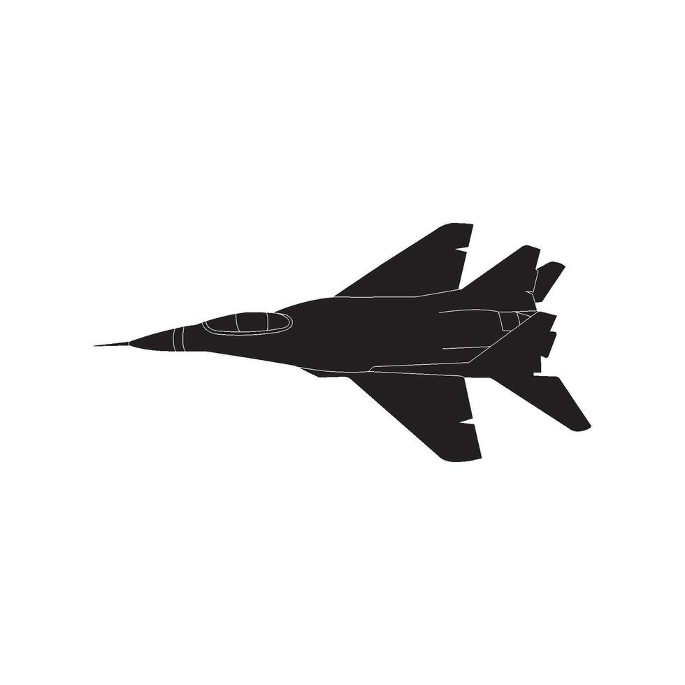 Fighter plane icon vector