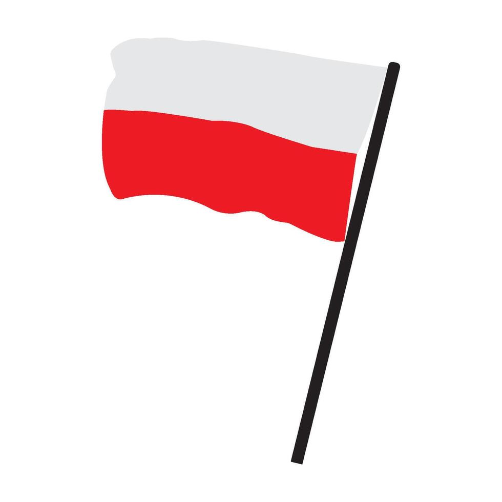 Poland flag icon vector