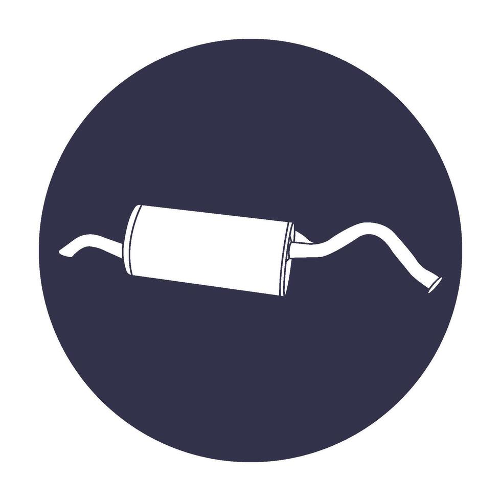 Car exhaust icon vector