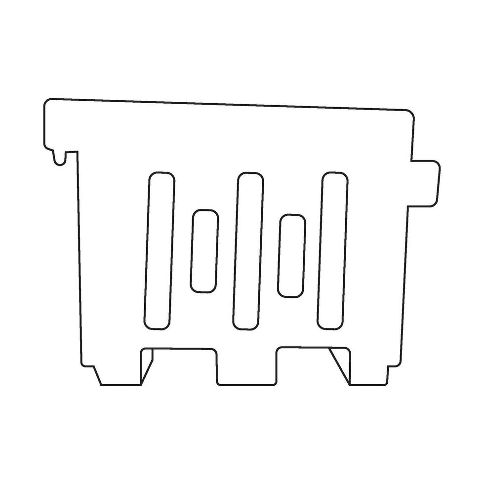 Plastic road divider icon vector