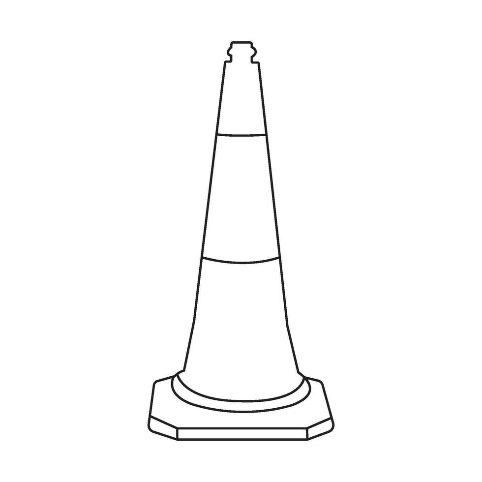 Traffic cone icon vector